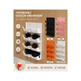 AYLAB3D Yapışkanlı Gözlük Düzenleyicisi Güneş Gözlüğü Organizer Gözlük Saklama Kutusu (4 Adet)
