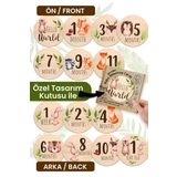 Aylık Bebek Kartları Ingilizce Milestone Cards Bebek Hediyelik Anı Kartı Ay Kartları
