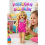 Aylin Türkçe Konuşan Kafası Kolları Ve Bacakları Et Gövdesi Sert Plastik 60Cm Büyük Oyuncak Bebek