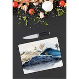 Aylina Dağ Manzarası Cam Kesme Tahtası 25 x 35 cm