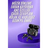 Aylina Mey Ithalat® 2.nesil Pro Ekranlı Sesli Görüşme Yapabilen Kablosuz Bluetooth Kulaklık - Siyah