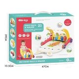 Aylina Mey Ithalat® BIB6016- Piyanolu Bebek Yürüteci ve Tavşan Desenli Kırmızı Oyun Halısı 2 In 1