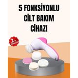 Aylina Mey Ithalat® Derin Temizleme ve Masaj Için 5 Başlıklı Yüz Cilt Bakım Aleti