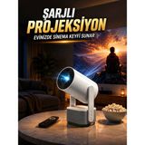 Aylina Mey Ithalat® Şarjlı Projeksiyon Evinizde Sinema Keyfi Sunar