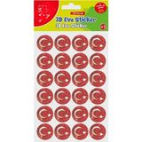 Aylina Mey Ithalat® Simli Eva Sticker Ay ve Yıldız 24'lü Sticker