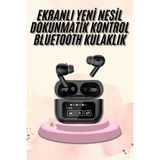 Aylina Mey Ithalat® Yeni Nesil Pro Ekranlı Bluetooth Kulaklık 5.0 Bluetooth - Siyah