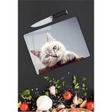 Aylina Sevimli Kedi Cam Kesme Tahtası 25 x 35 cm