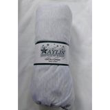 Aylis Home Beyaz Gri Mega Boy Lastikli Çarşaf - Beyaz - Gri - 200 x 200