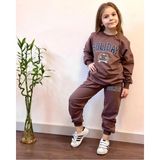 Ayliz Kids Unisex Çocuk Eşofman Alt Üst Takım - 9 - 10 Yaş - 0-Kahverengi