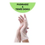 Ayliz Plast & Ambalaj Şeffaf Vinil Eldiven Pudrasız Large (L) Beden 100'lü