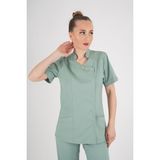 Aylu Model Soft Likra Çağla Yeşili Doktor Hemşire Hastane Scrubs Üniforma Takımı - XL