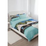 Ayma 3D Dream Çift Kişilik Nevresim Takımı - Beyaz - Mavi - 160 x 230 cm