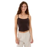 Ayma Active Basic Askılı Atlet - EcoVero Viskoz, Çift Katlı, Askılı, Geniş Yaka, Basic ve Günlük (Kahverengi, S)