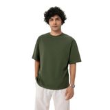 Ayma Active Gots Sertifikalı Organik Pamuk Erkek Oversize T-shirt (Haki, S)