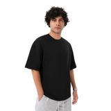 Ayma Active Gots Sertifikalı Organik Pamuk Erkek Oversize T-shirt (Siyah, M)
