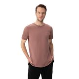 Ayma Active Gots Sertifikalı Organik Pamuk Kısa Kollu Erkek Basic T-Shirt (Gül Kurusu, S)