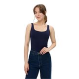 Ayma Active Gots Sertifikalı Organik Pamuk Sütyenli Low Back Atlet (Indigo, M)
