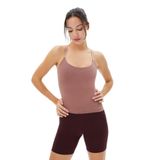 Ayma Active Gots Sertifikalı Sütyenli Yoga Atlet (Gül Kurusu, S)