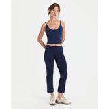Ayma Active Indigo Lacivert Organik Pamuk Normal Bel 7/8 Midi Kapri Tayt
