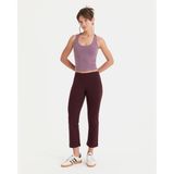 Ayma Active Kestane Bordo Organik Pamuk Normal Bel 7/8 Midi Kapri Tayt - 2XL