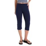 Ayma Active Organik Pamuk Normal Bel Mini Kapri Tayt (Indigo, M)