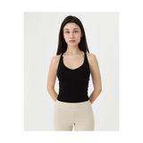 Ayma Active Siyah EcoVero™Viskoz Göğüs Pedli Çapraz Ayarlanabilir Askılı V Yaka Longline Bralet