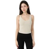 Ayma Active V Yaka Longline Bralet (Krema, M)