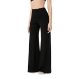 Ayma Active Yüksek Bel Bol Paça Weekend Pantolon (Siyah, XL)