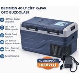 Aymar 40 Litre Çift Kapak Oto Buzdolabı 12V 24V 220V Adaptörlü Araç,karavan,tır Derin Dondurucu
