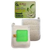 AYMELEK Doğal Kabak Lifli Aloe Vera Sabun Seti Doğal Kabak Lifi Banyo Kesesi - Kabak Lifli Yüz Kesesi