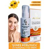 AYMELEK Yüz Güneş Kremi Leke Karşıtı Yüksek Koruyuculu 100 ml Tüm Ciltler Için SPF50+/PA+++