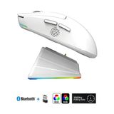 Aymestore Kablosuz Rgb Gaming Mouse 6400 Dpı Ultra Hafif 51G | Şarj Istasyonlu Bluetooth + 2.4g + Kablolu Oyuncu Mouse - Siyah