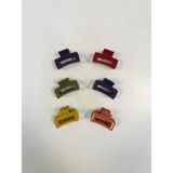 Aymeta Dikdörtgen Model 6 Adet Küçük Boy (4 Cm) Mandal Toka Seti - Sonbahar