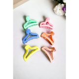 Aymeta Üçgen Model 6 Adet Büyük Boy 7 cm Mandal Toka - 50P-Pembe