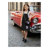 Aymini kids KUROMİ KIZ ÇOCUK ÖZEL SERİ SİYAH KOT DENİM JİLE VE ÇANTA MOBİL KAFA