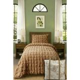 aymira home Bubble Peluş Tek Kişilik Yatak Örtüsü Seti Kılıf Çanta Hediyeli 170x220cm + Yastık Kılıfı KAHVE