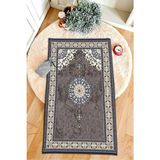 Aymira Home Dekoratif Dijital Baskılı Siyah Kaymaz Taban Seccade Namazlık 75X120 - 75 x 120 cm - Çok Renkli