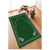 aymira home Dekoratif Dijital Baskılı Yeşil Kaymaz Taban Seccade Namazlık 75x120