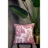 aymira home Dijital Baskılı Dekoratif Çift Taraflı Fransız Köylü Desen Kırlent Yastık Kılıfı 45x45 cm