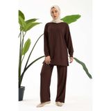 aymiramoda Kadın Premium Modal Kumaş Basic Tunik Takım – Rahat Kesim İkili Tesettür Takım
