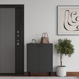 Aymobsan Artemis 4 Raflı 2 Kapaklı Ayakkabılık - Antrasit
