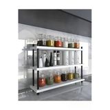 Aymobsan İnci Baharatlık, Mutfak Rafı, Çok Amaçlı Raf, 3 Katlı , Metal Ayaklı, Organizer, 60 Cm Beyaz