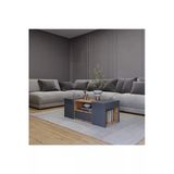 Aymobsan Lila Orta Sehpa 3'Lü Takım Zigonlu Modern, 100 Cm, Atlantik Çam - Antrasit