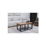 Aymobsan Luxor Orta Sehpa , Zigon Sehpa , Metal Ayak Masa , 3 Lü Zigon