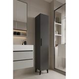 AYMOBSAN Mundo Tek Kapılı Banyo Dolabı Çok Amaçlı Dolap - Antrasit