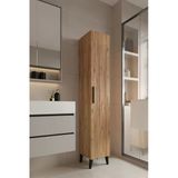 AYMOBSAN Mundo Tek Kapılı Banyo Dolabı Çok Amaçlı Dolap - Atlantik Çam