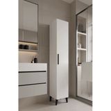 AYMOBSAN Mundo Tek Kapılı Banyo Dolabı Çok Amaçlı Dolap - Beyaz