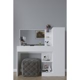 Aymobsan Orkide Makyaj Masası Modern Tasarım Beyaz Suntalam Malzeme 1 Çekmeceli Dolaplı