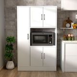 Aymobsan Riva 5 Kapaklı Çok Amaçlı Dolap Beyaz Suntalam Malzeme ile Modern Tasarım 86x150 cm