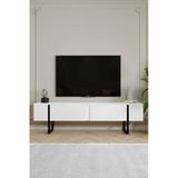 Aymobsan Serenity Metal Ayaklı Tv Ünitesi 180 cm - Beyaz